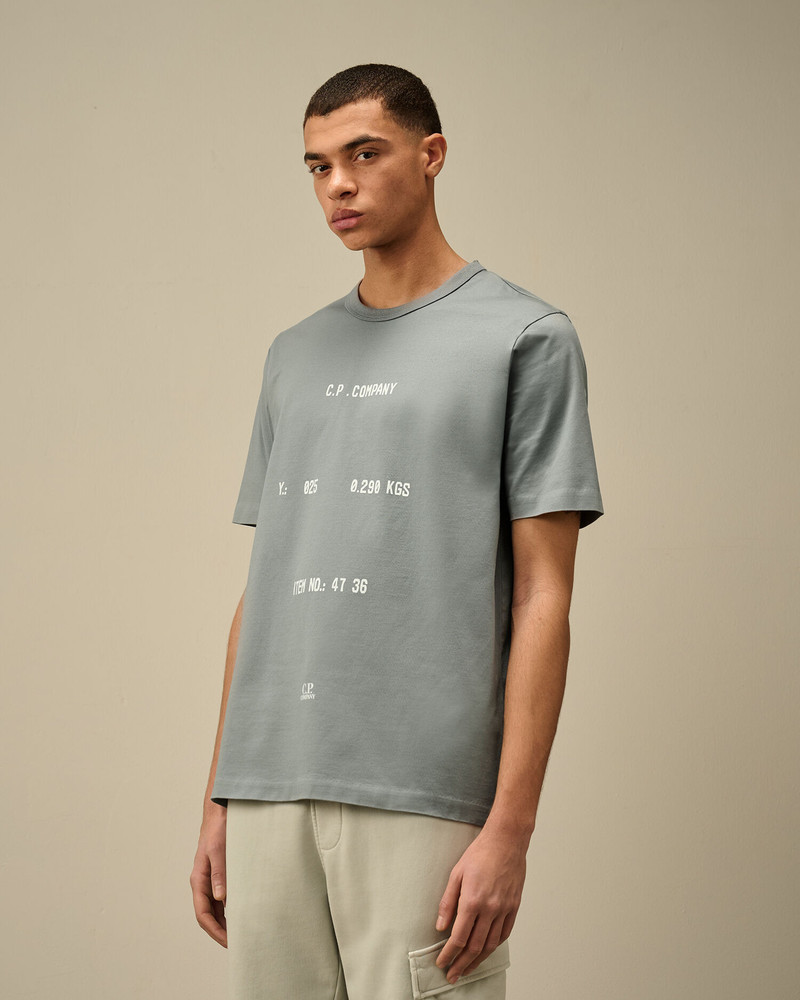 30/2 Mercerized Jersey Twisted Typographic Logo T-Shirt 3