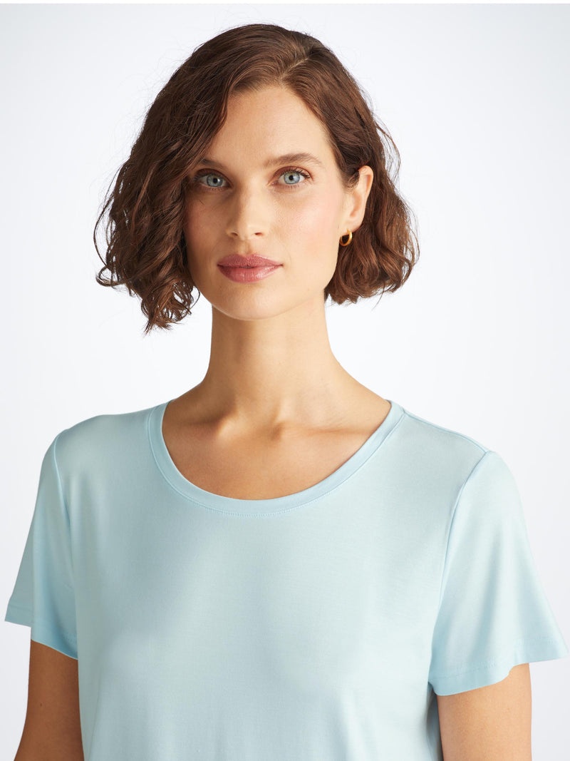 Women's T-Shirt Lara Micro Modal Stretch Ice Blue - 5