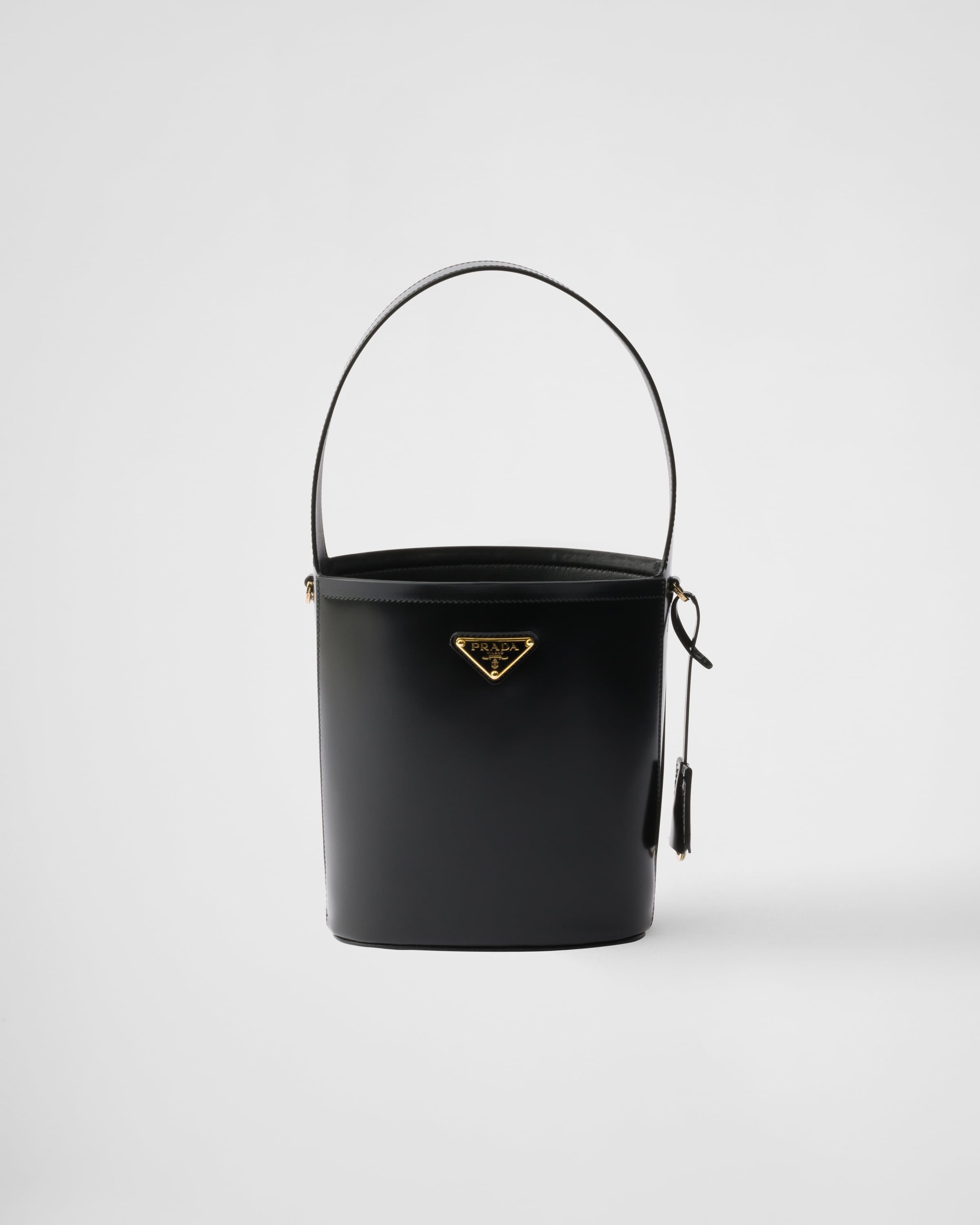 【PRADA】LEATHER BUCKET BAG Prada Bucket Saffiano Black Leather Bag: Handbags: Amazon.com
