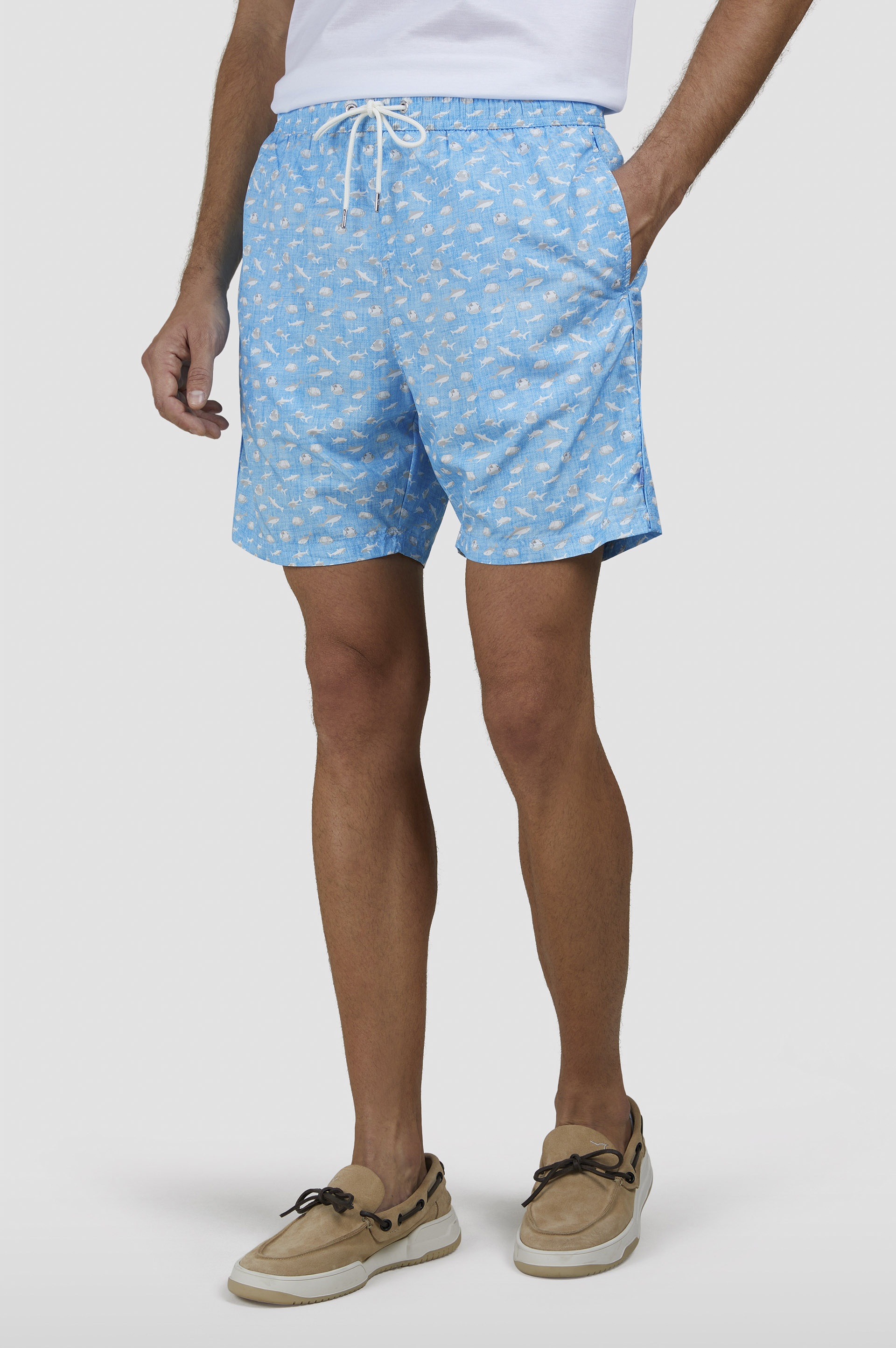 SWIM SHORTS WITH SHARK PRINT - 6