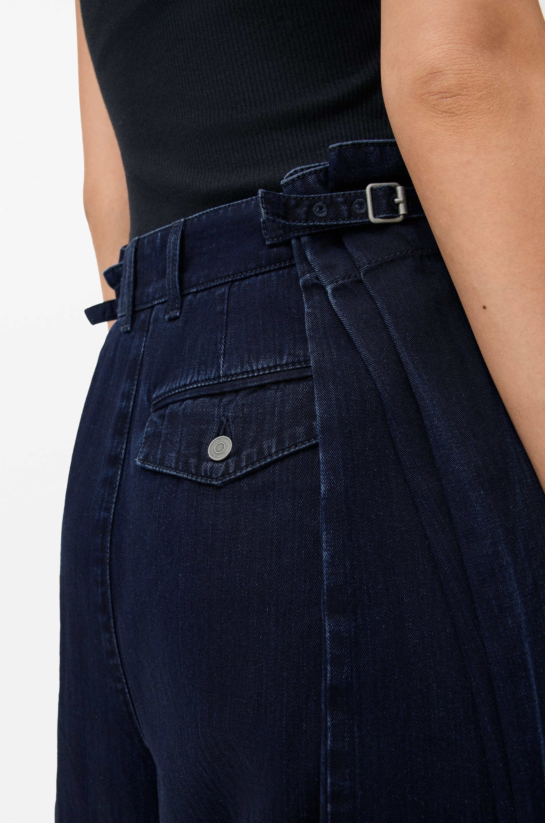 Draped jeans in denim - 5
