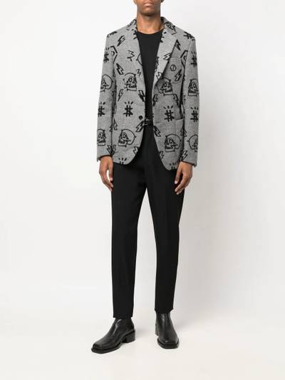 PHILIPP PLEIN graphic-print blazer outlook