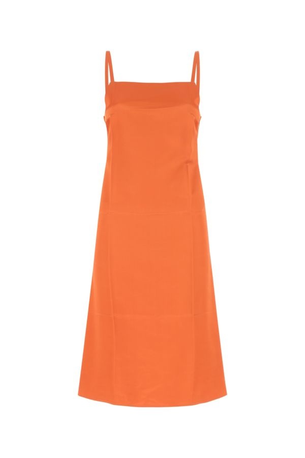 Loewe Woman Orange Satin Dress - 1