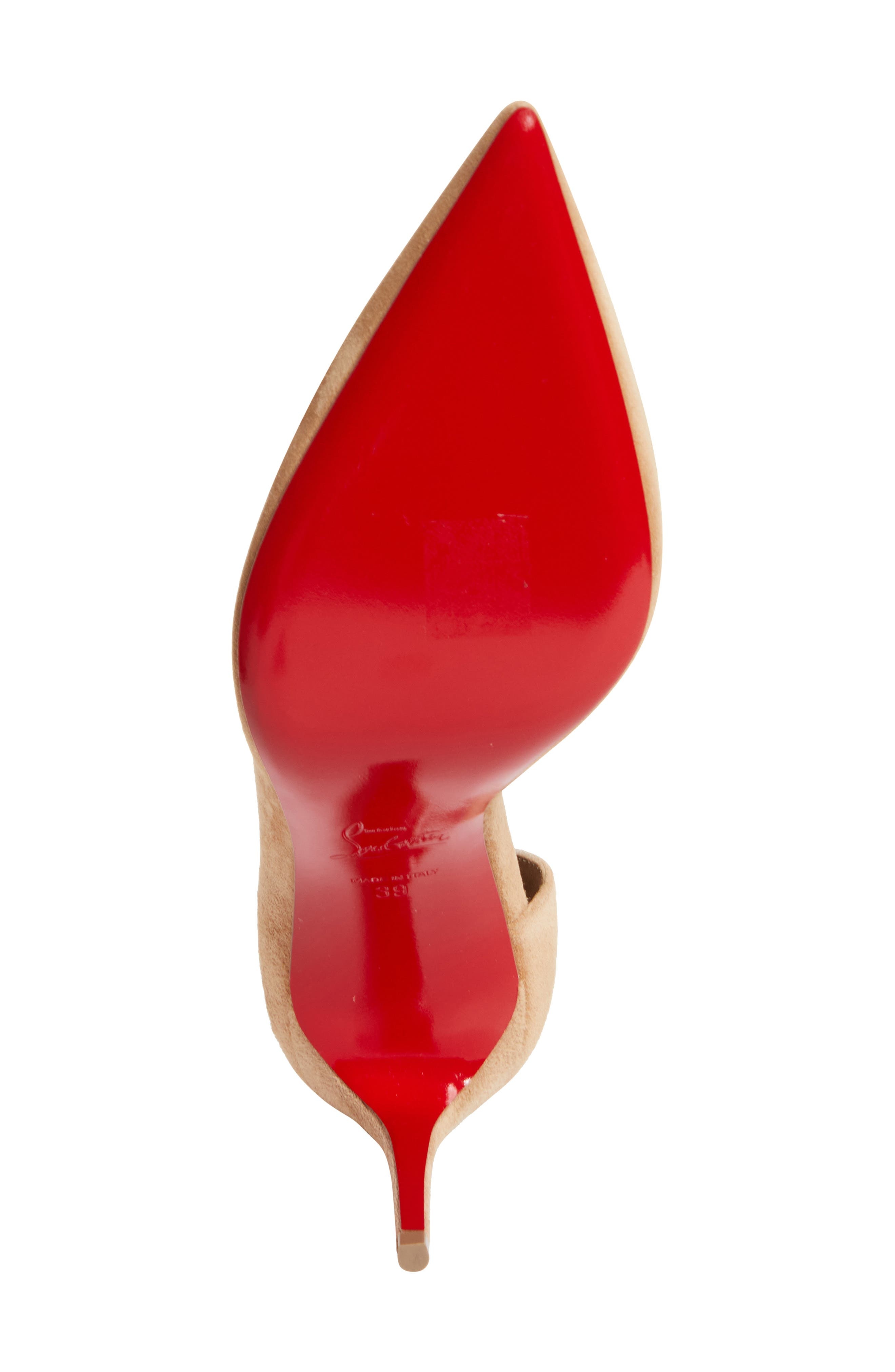 Christian Louboutin Iriza Pointed Toe Half d'Orsay Pump in Lionne/Lin Lionne at Nordstrom - 6
