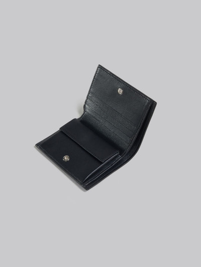 Marni BLACK LEATHER BIFOLD WALLET WITH MARNI MENDING outlook