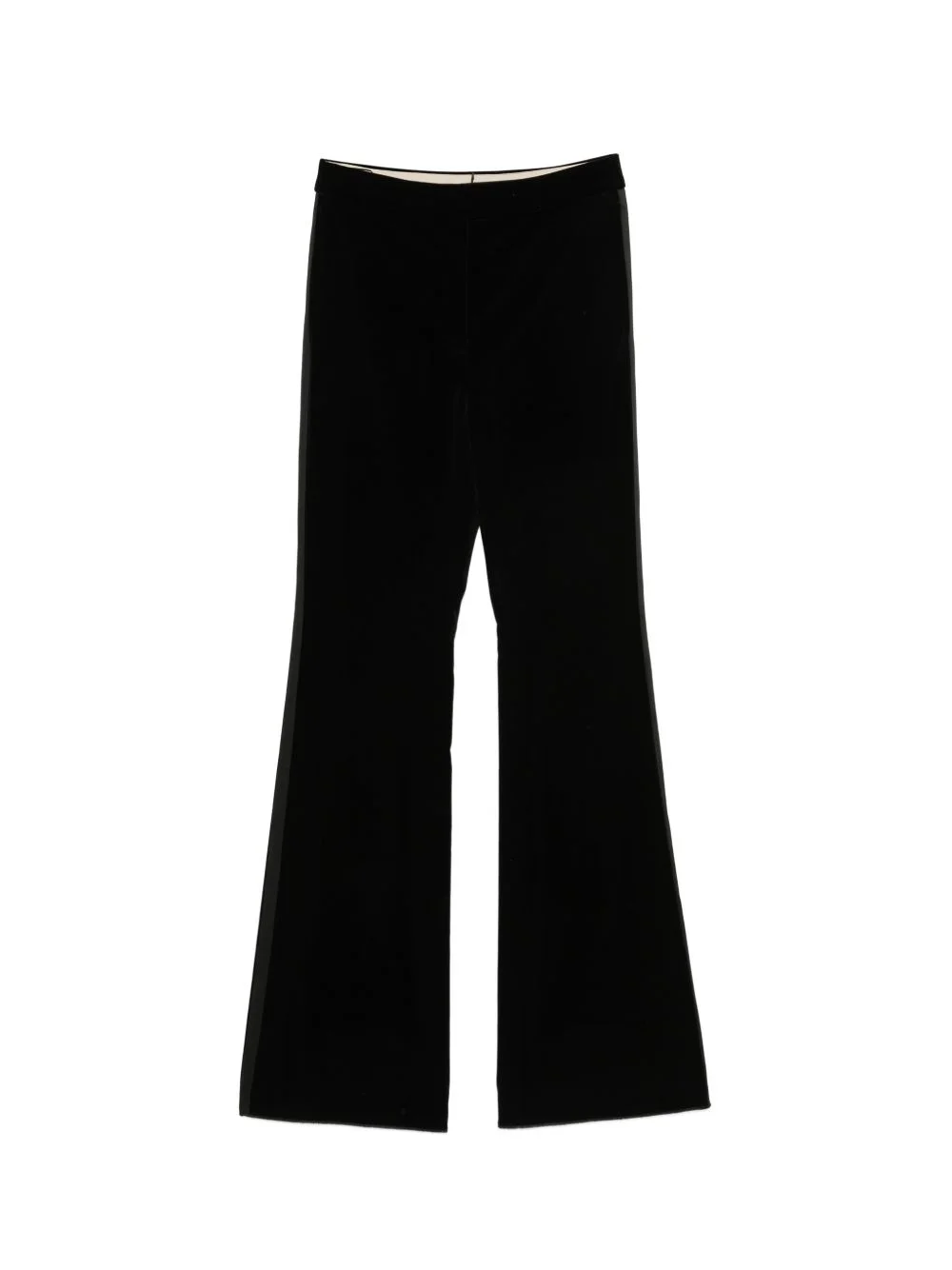 side-stripe velvet trousers - 1