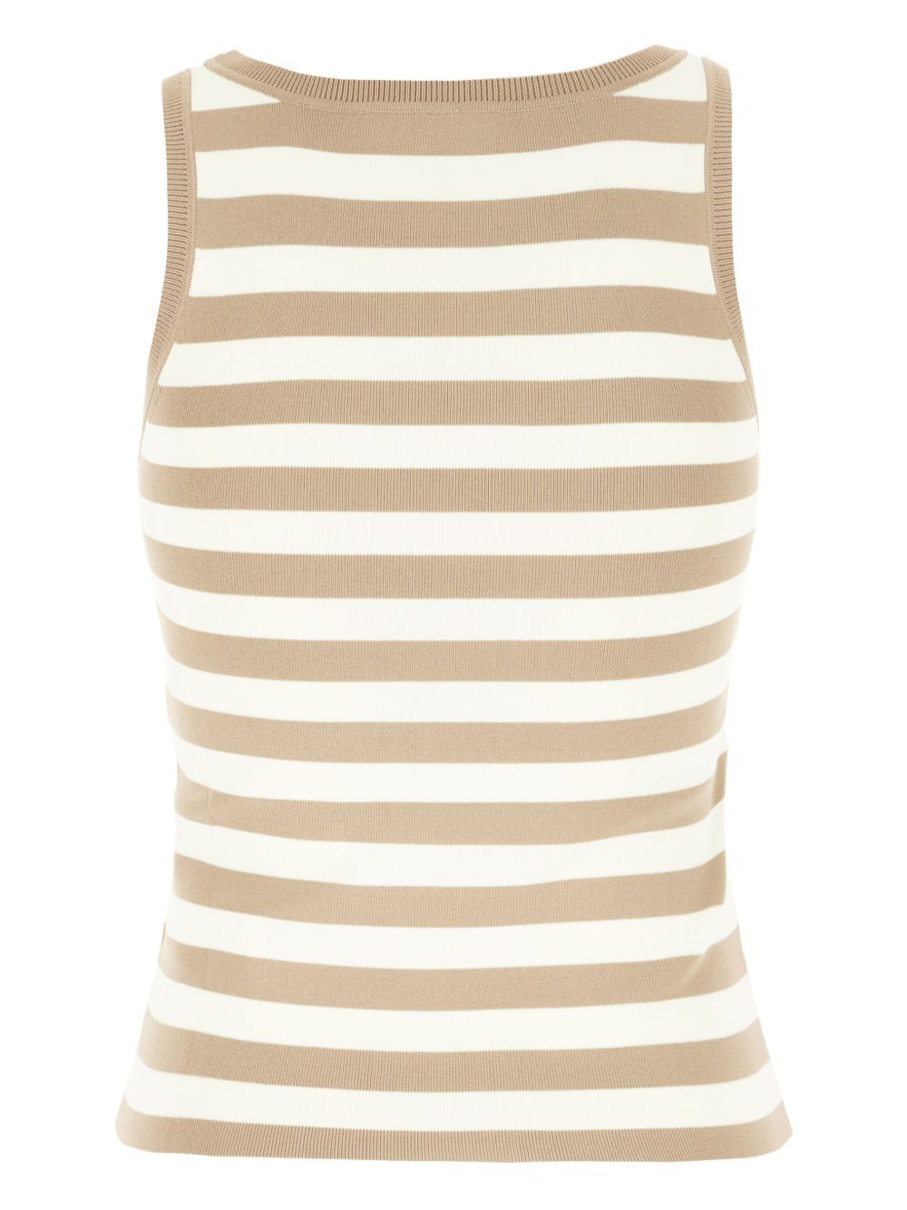 striped-pattern ribbed-knit top - 2