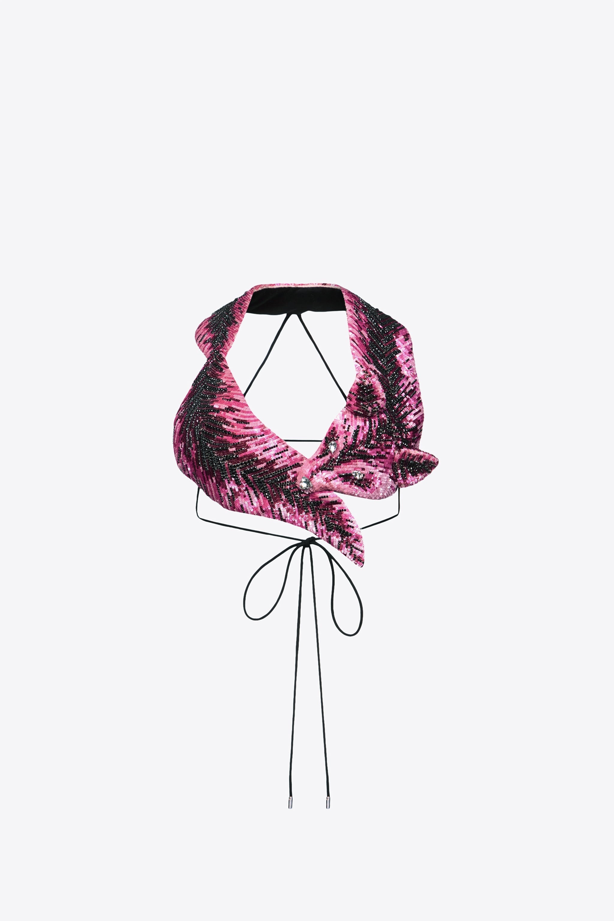 EMBROIDERED CRYSTAL PAILLETTE FOX TOP - 1