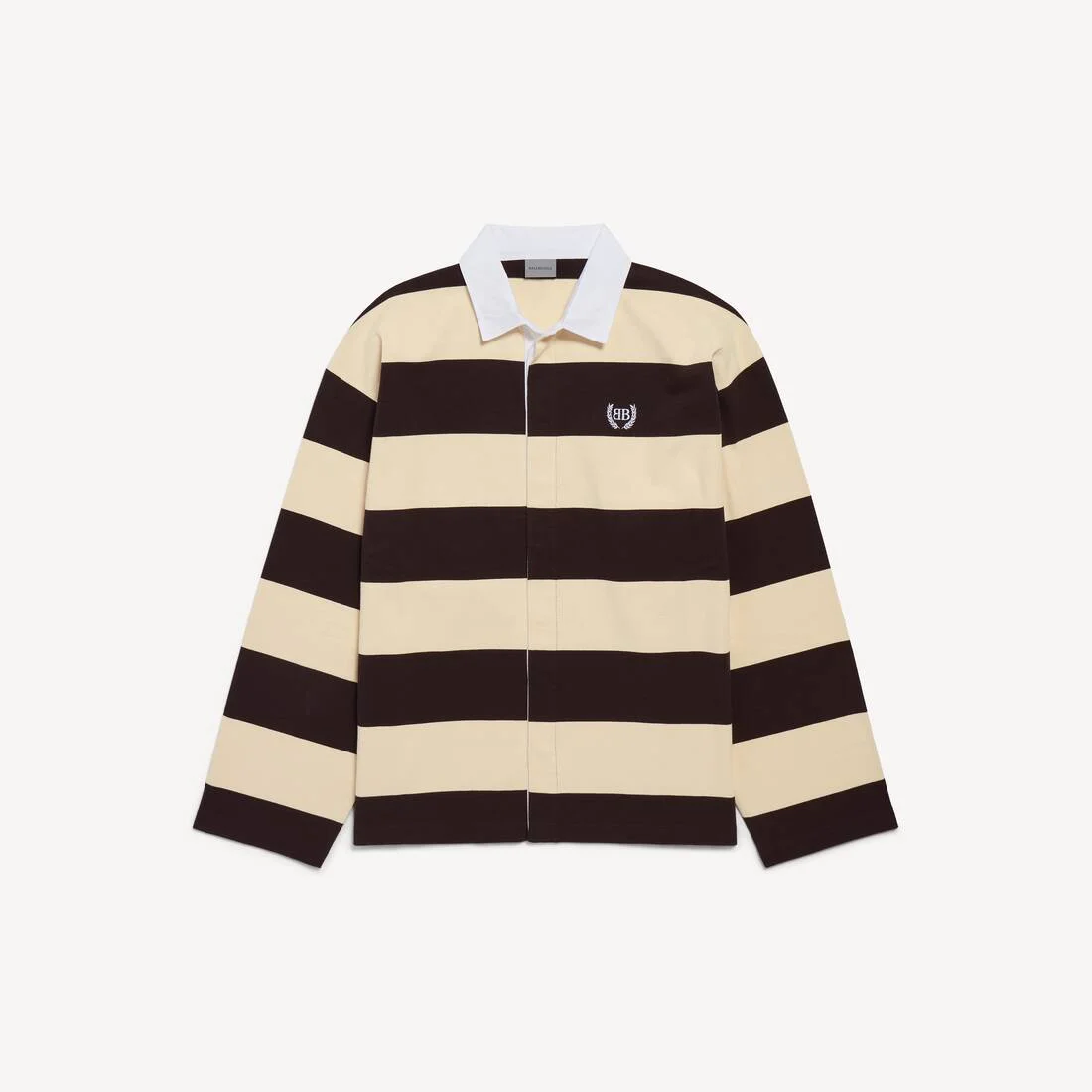 Men's Polo Shirt in Dark Brown/beige - 1