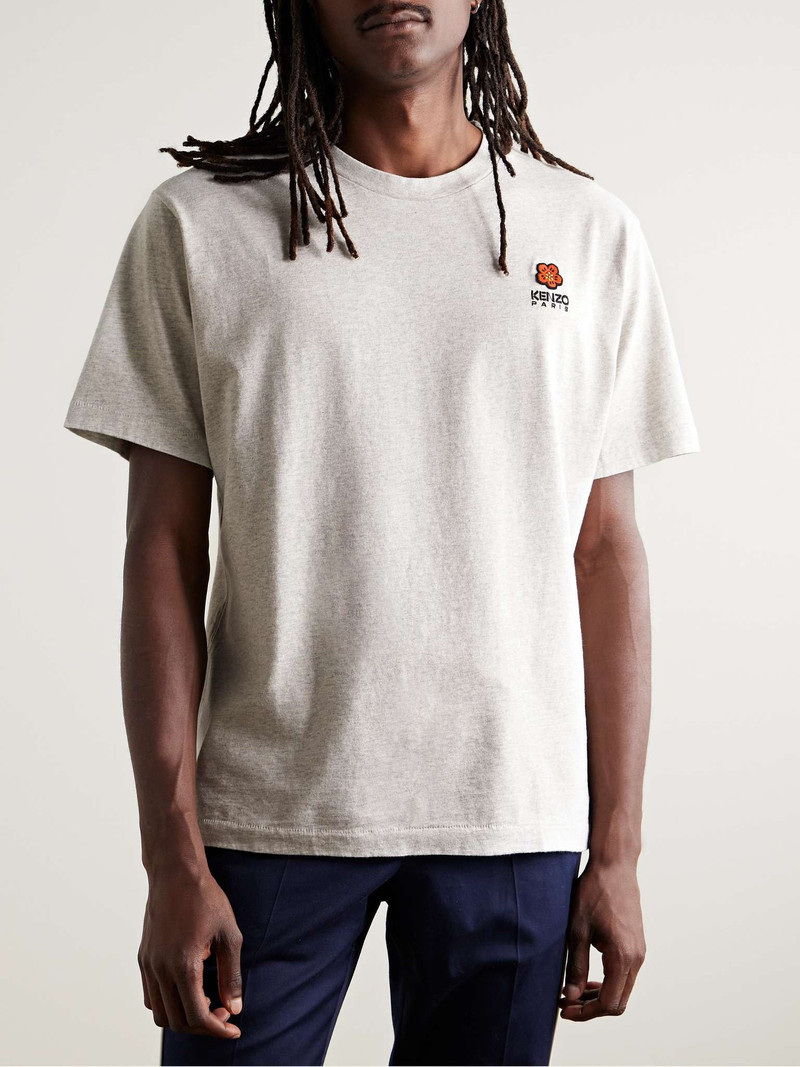 Appliquéd Logo-Embroidered Cotton-Jersey T-Shirt 3