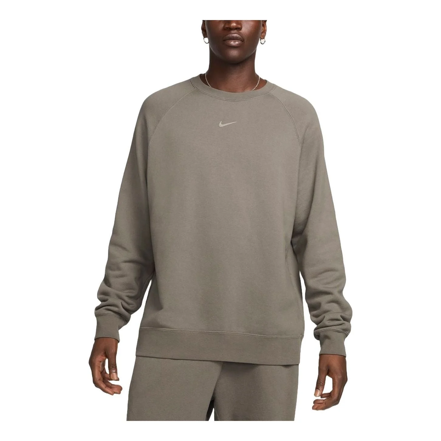 Nike x NOCTA Fleece CS Crewneck Sweatshirt 'Olive Grey' FN8160-040 - 1