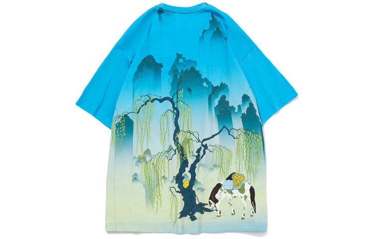 Li-Ning BadFive Graphic T-shirt 'Blue Multi' AHSQ905-1 - 2