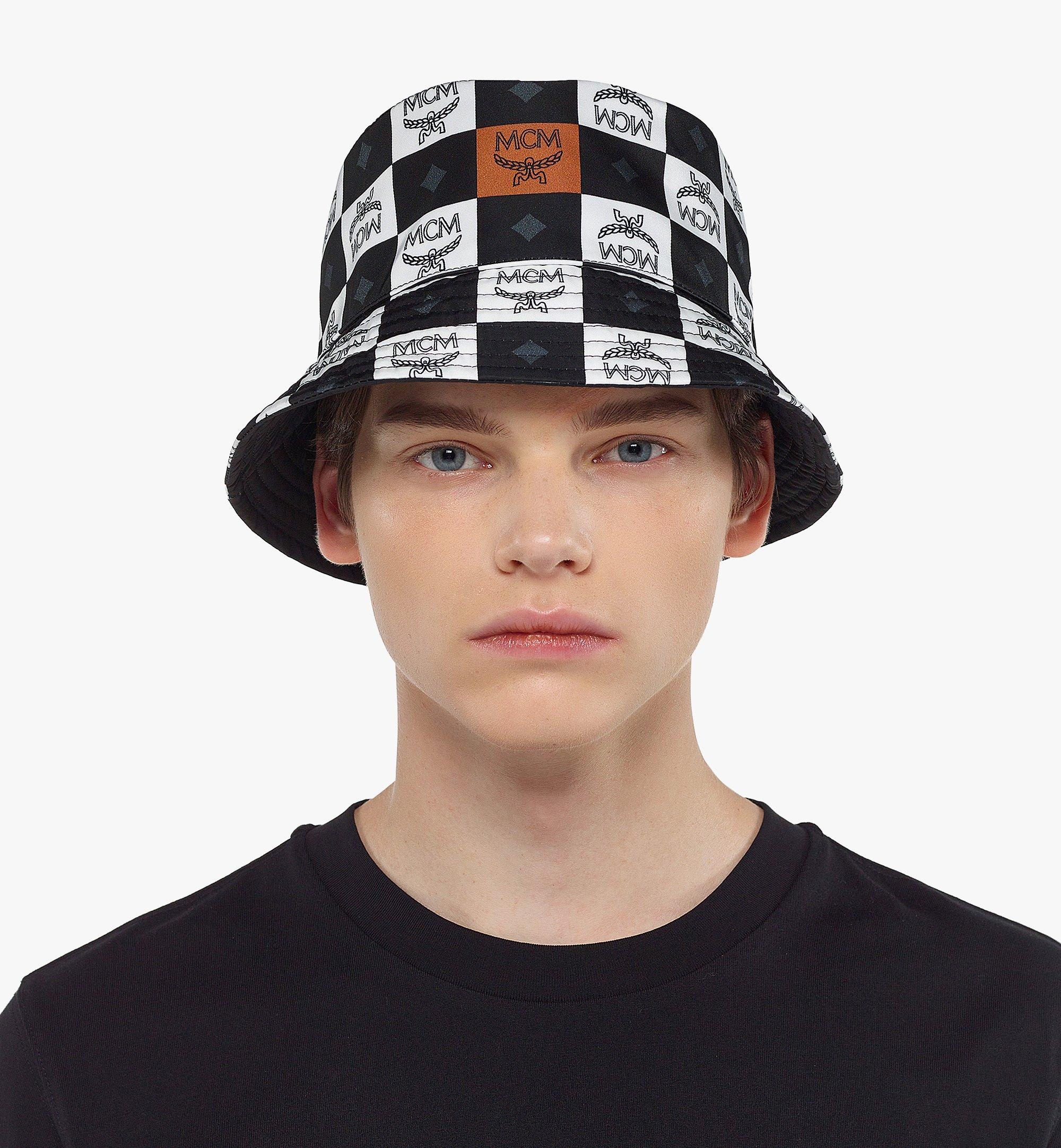 Reversible Bucket Hat in Checkerboard Nylon - 2