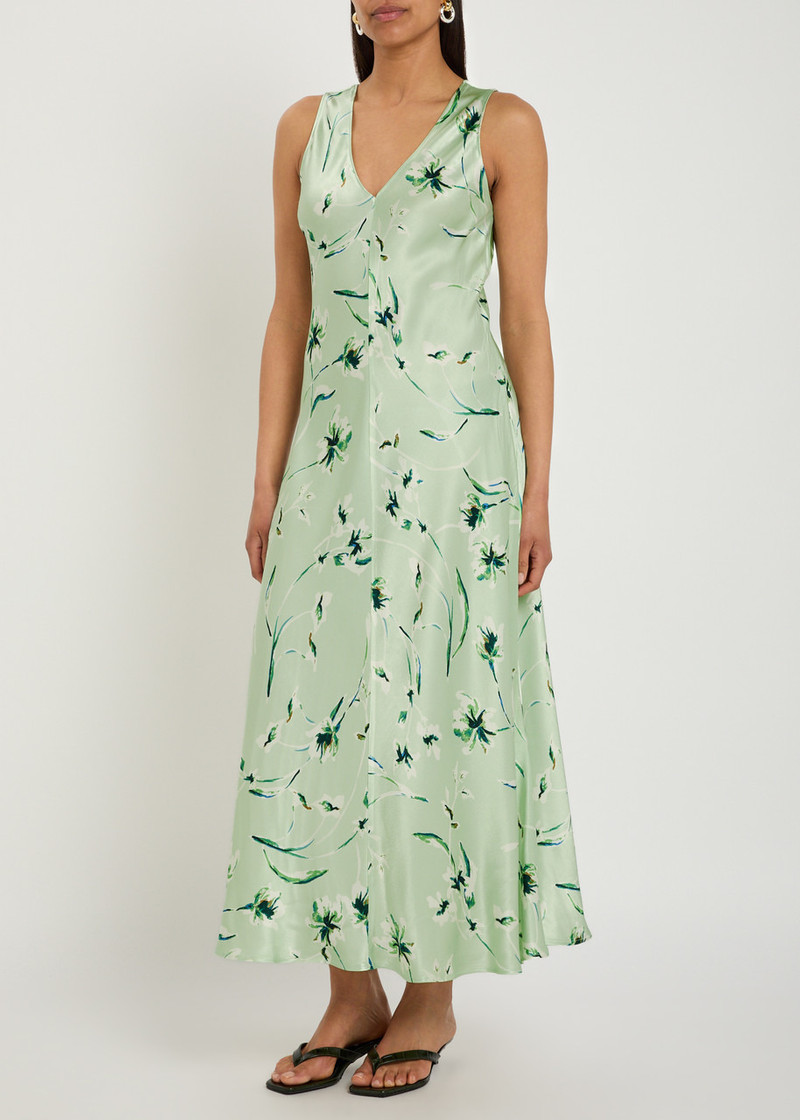 Rails Rails Camellia Floral-print Satin-crepe Midi Dress outlook