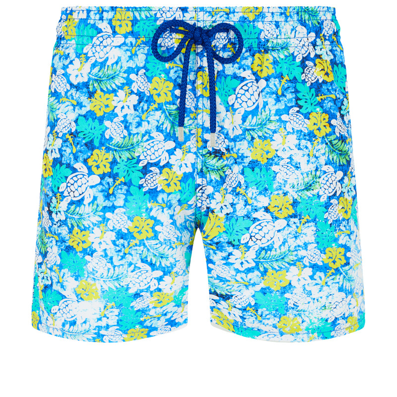 Men Swim Trunks Tropical Turtles Vintage - 1