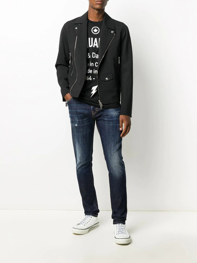 DSQUARED2 paint splatter effect jeans outlook