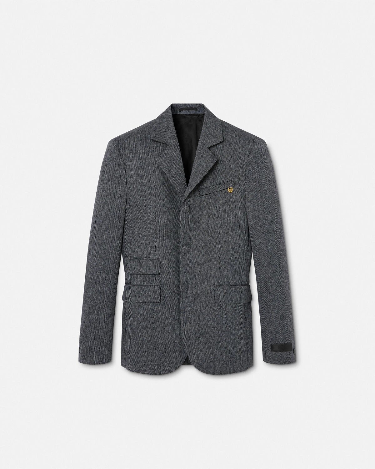 Wool Mouliné Single-Breasted Blazer - 1