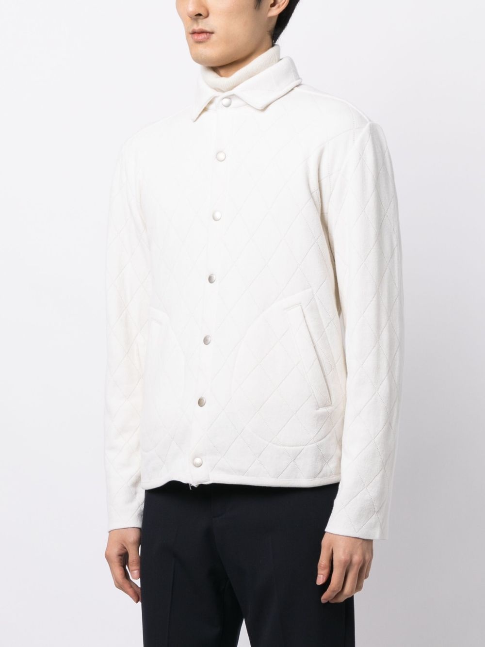 pointelle-knit buttoned jacket - 3