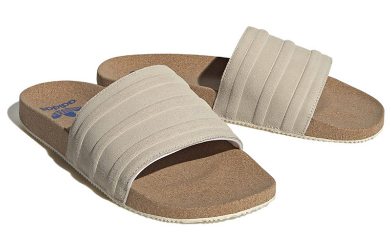 adidas adilette Premium Slides Wonder White Cork 3