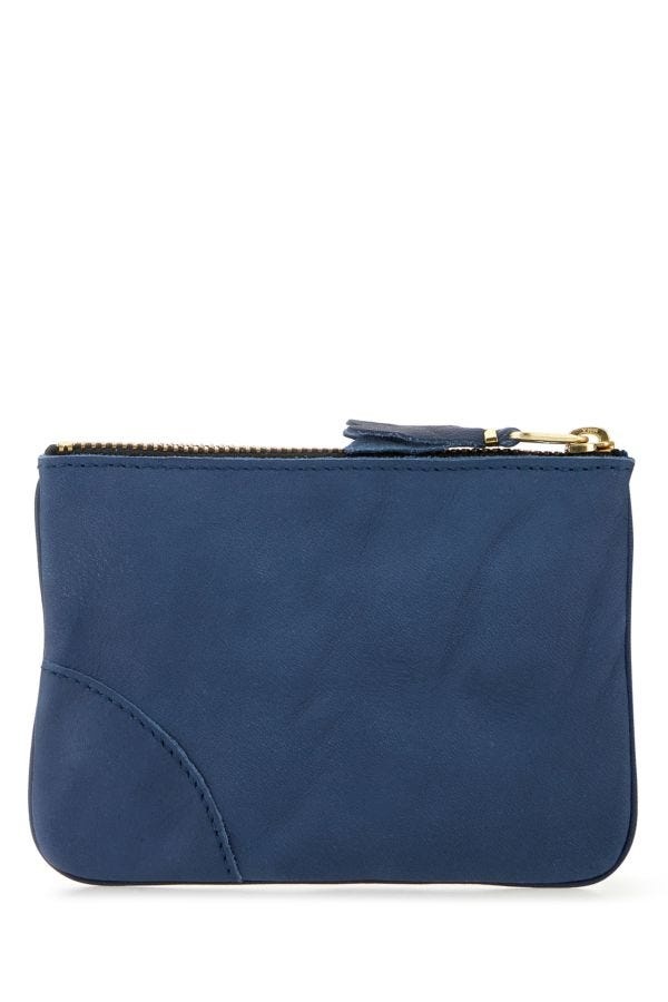 Blue leather pouch - 3