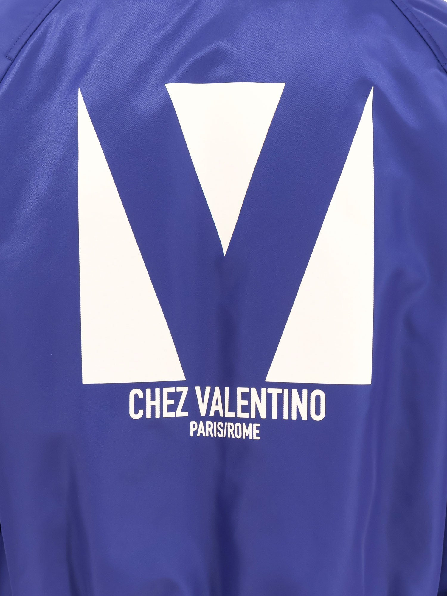 Valentino Men Nylon Jacket With Frontal And Back Chez Valentino Print - 4