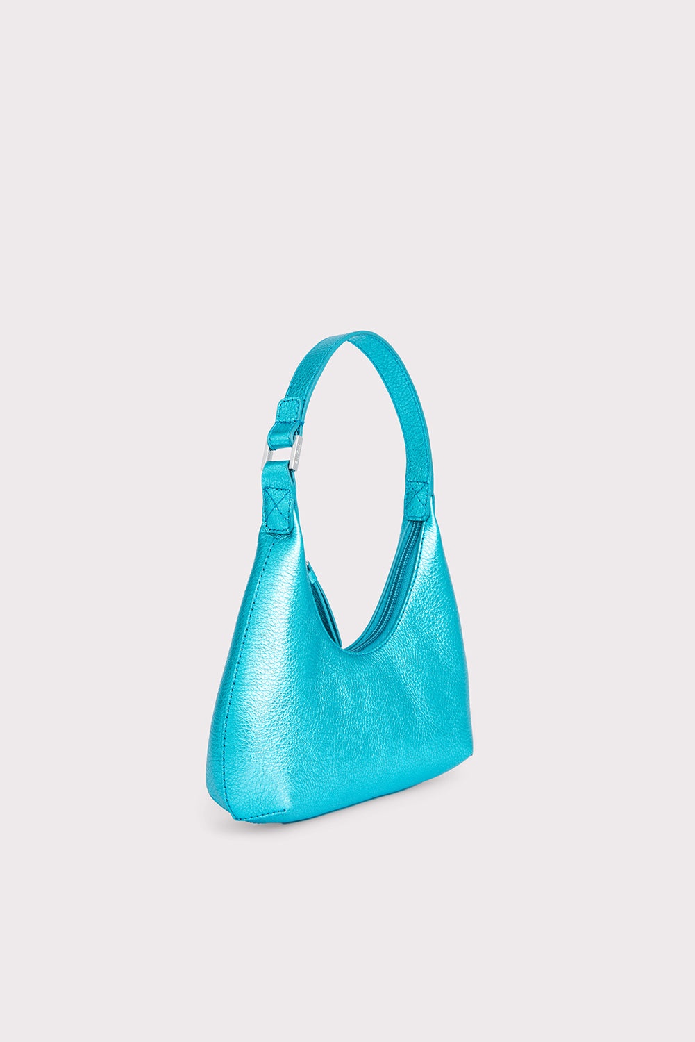 Baby Amber Aqua Metallic Grain Leather - 2