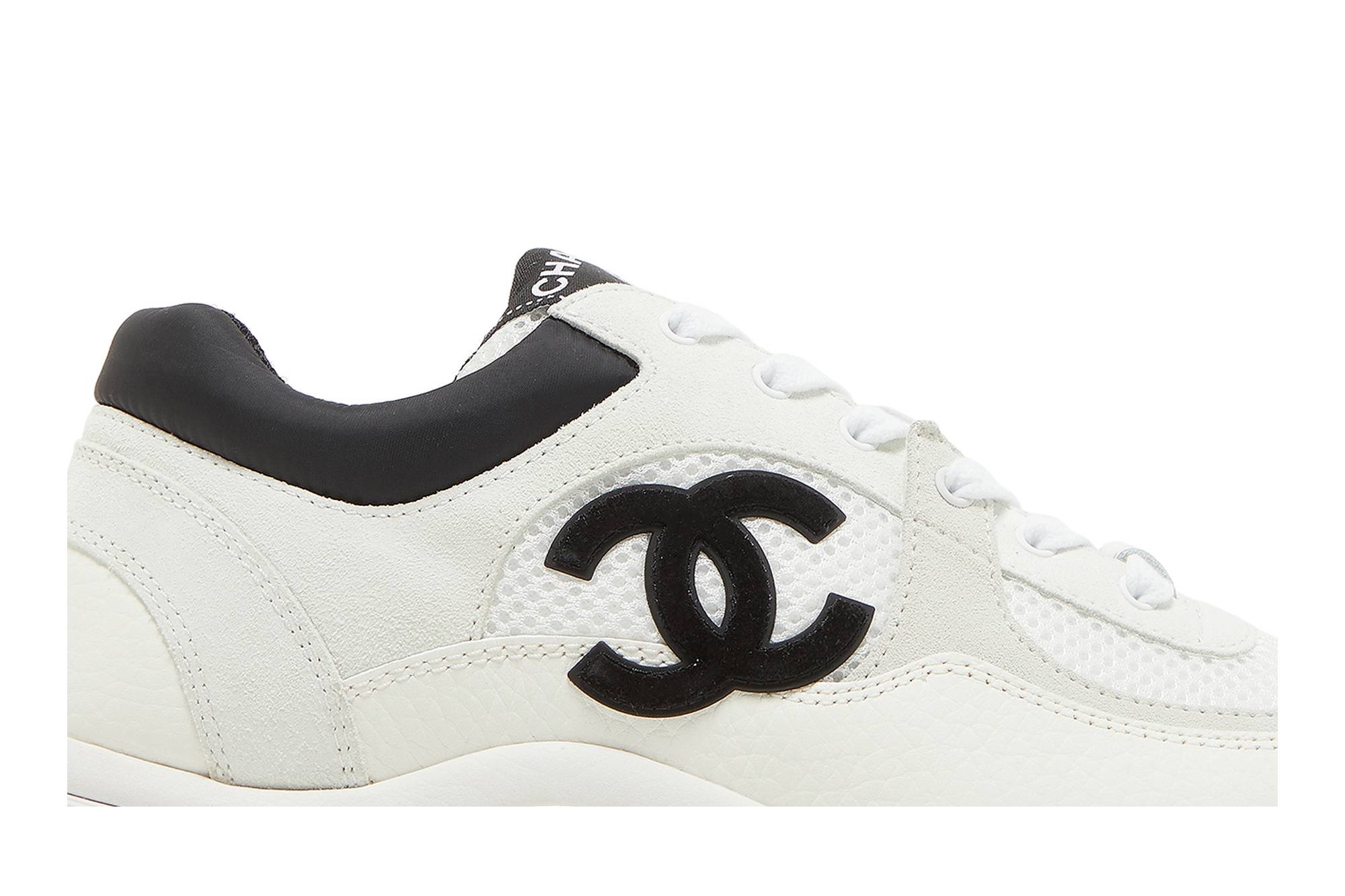 Chanel Wmns CC Logo Sneaker 'White Black' - 2