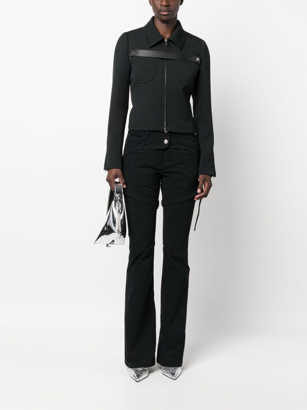 straight-leg cotton trousers - 2