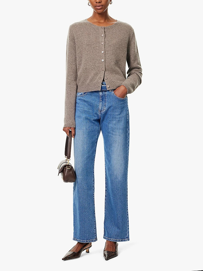Reformation Clara round-neck cashmere and wool-blend cardigan outlook