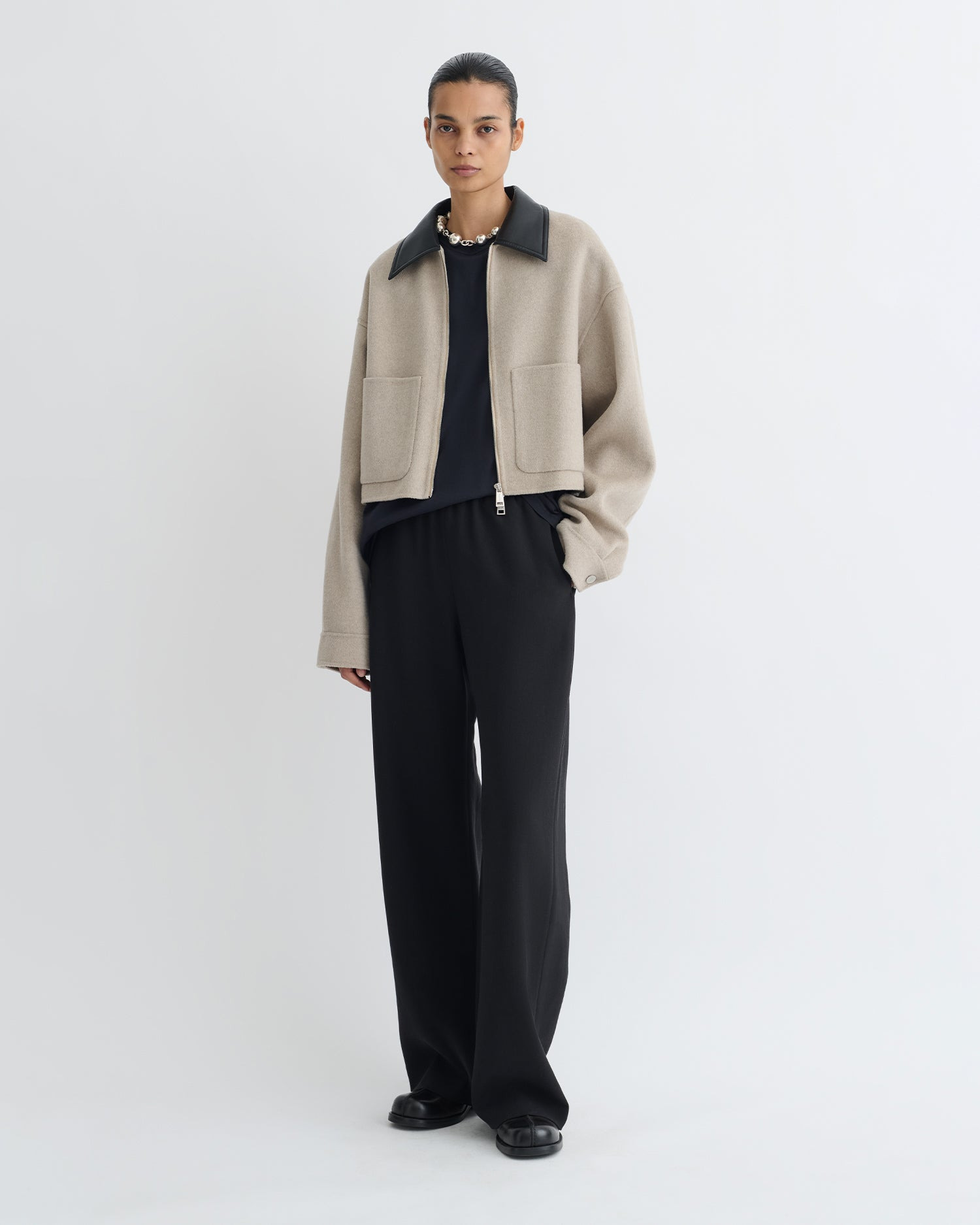 Cropped Double Wool Jacket - 3