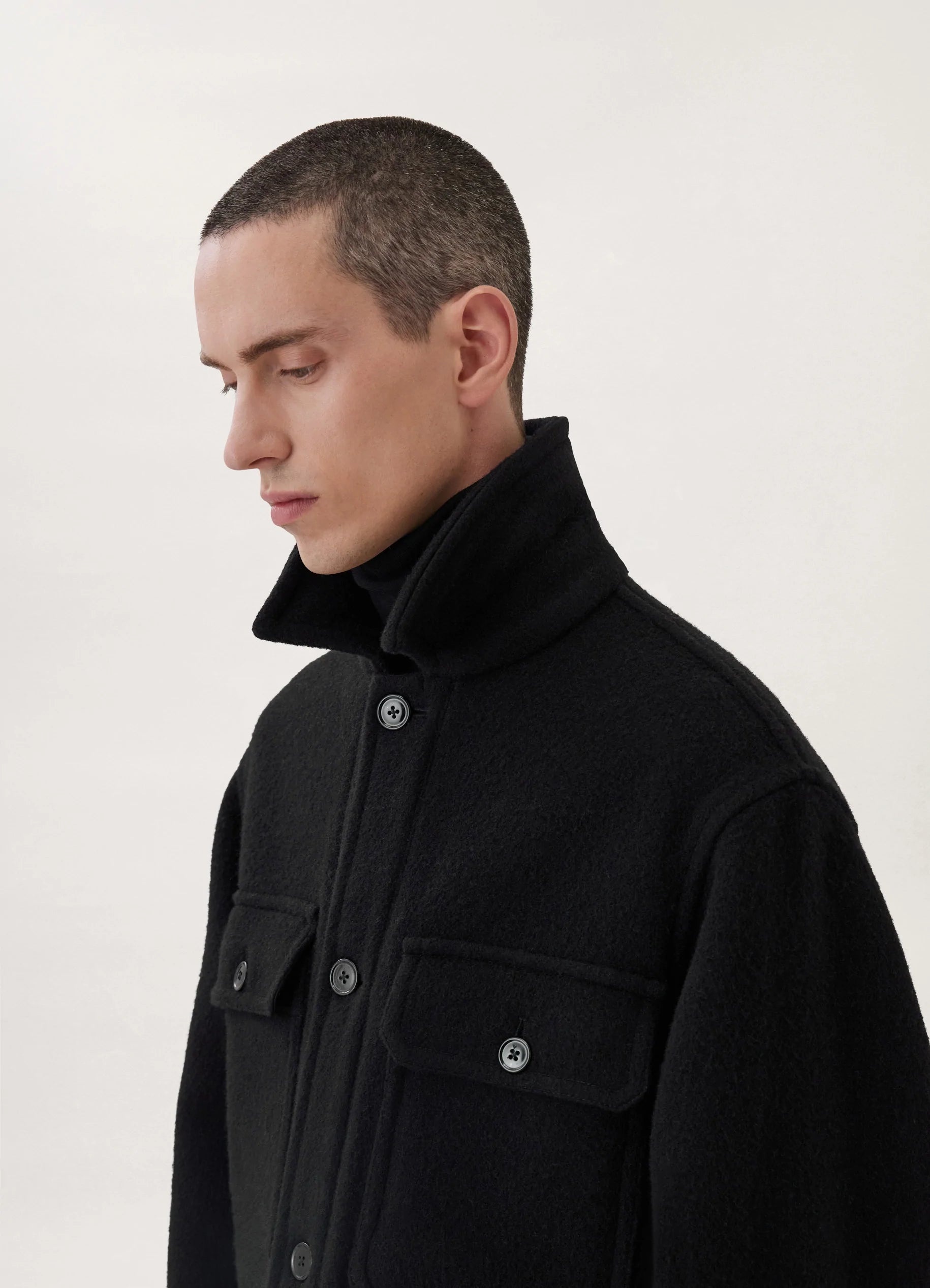 Lemaire HUNTING JACKET CABAN WOOL | REVERSIBLE