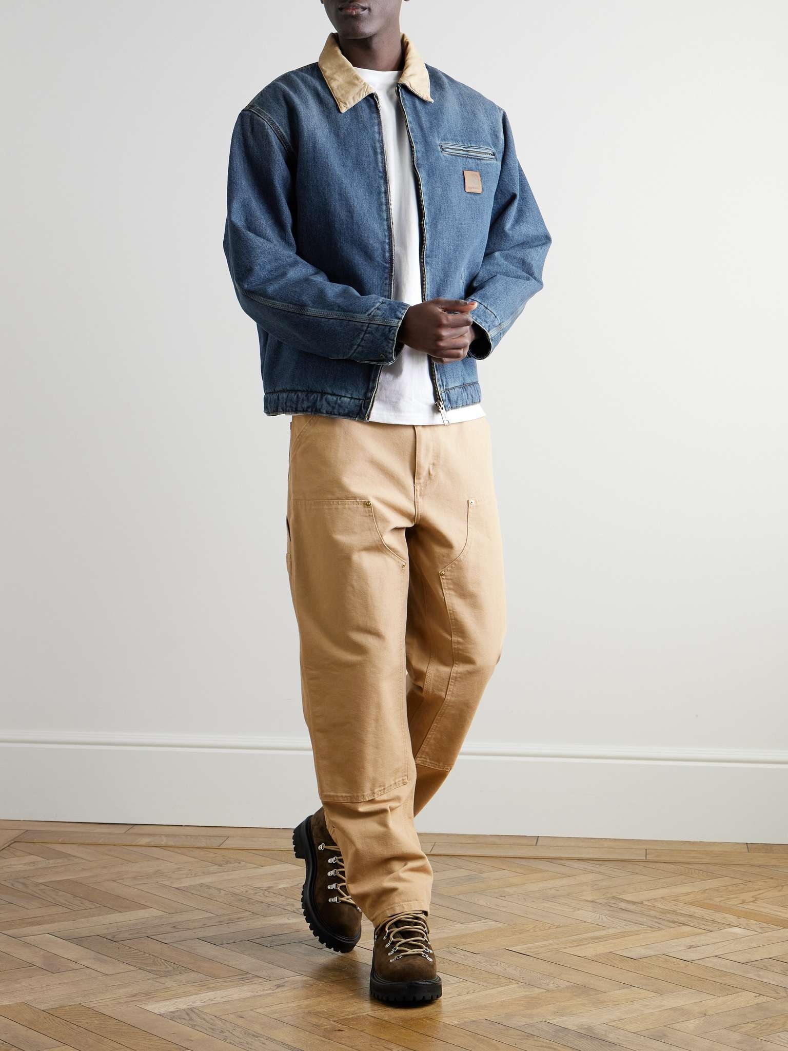 OG Detroit Corduroy-Trimmed Padded Denim Jacket - 2