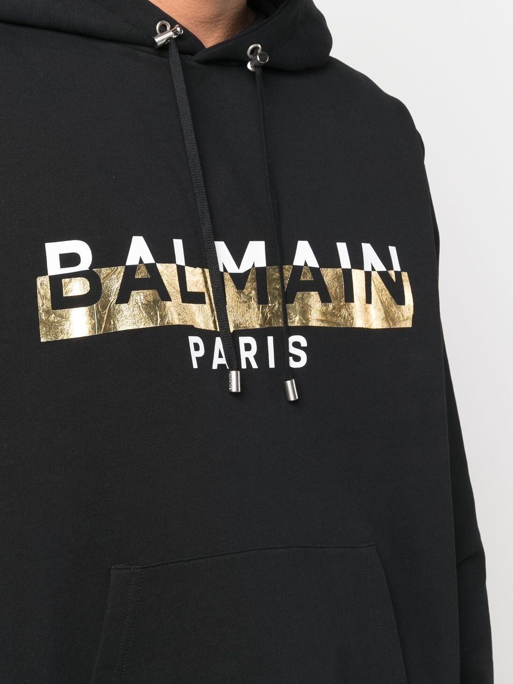 foil logo-print hooded jacket - 6