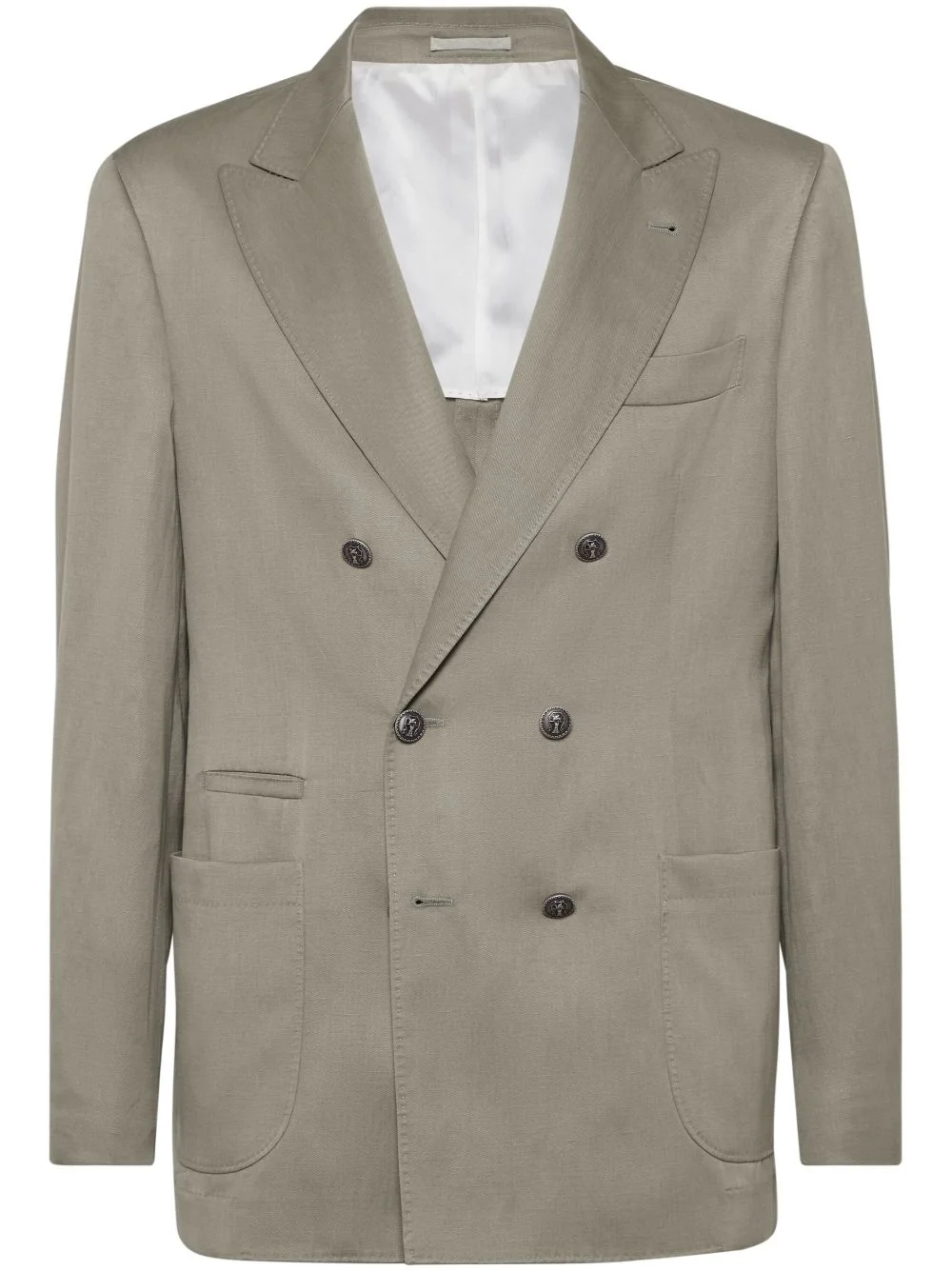 Brunello Cucinelli Men Silk And Linen Jacket - 1