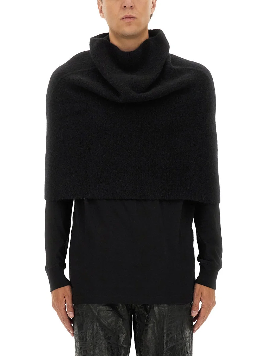 Rick Owens Men Knitted Cape - 1