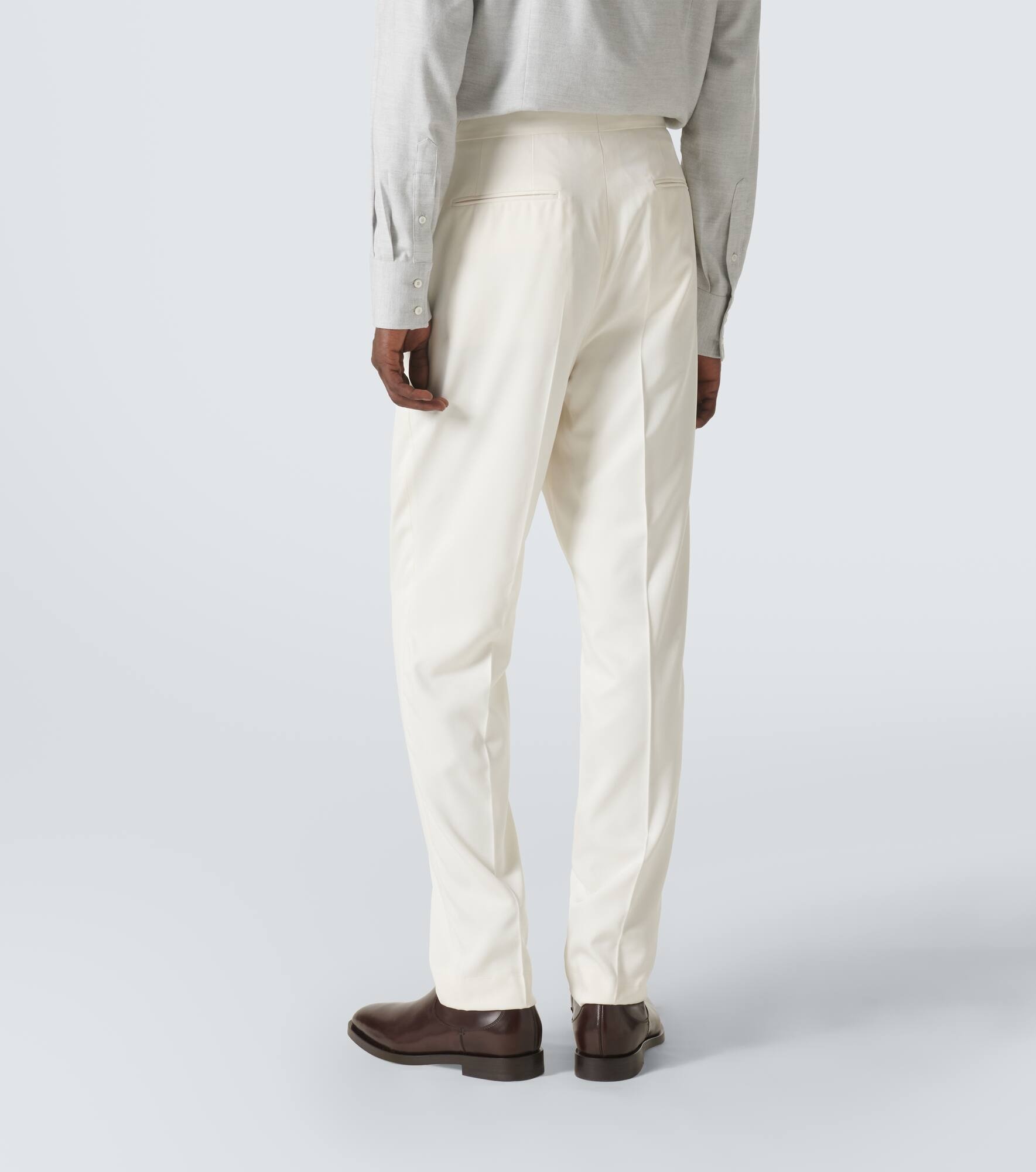 Silk twill tuxedo pants - 4