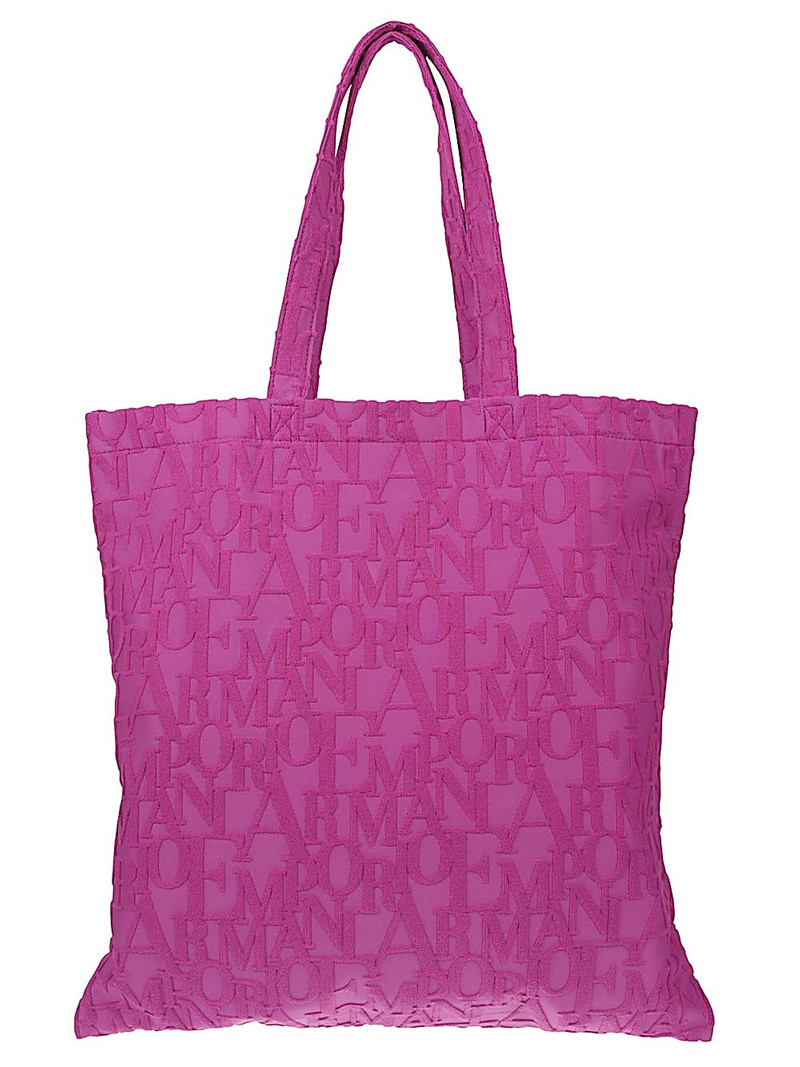 EMPORIO ARMANI Striped beach tote outlook