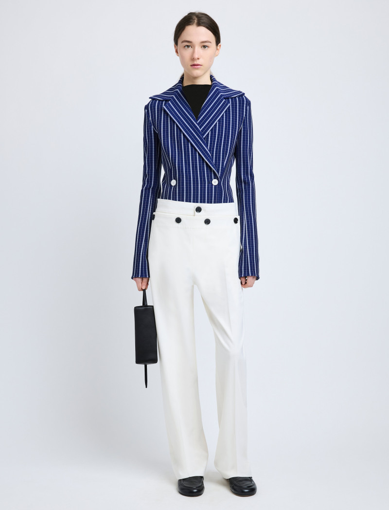 Proenza Schouler Marine Jacket in Plaid Bi-Stretch Viscose outlook