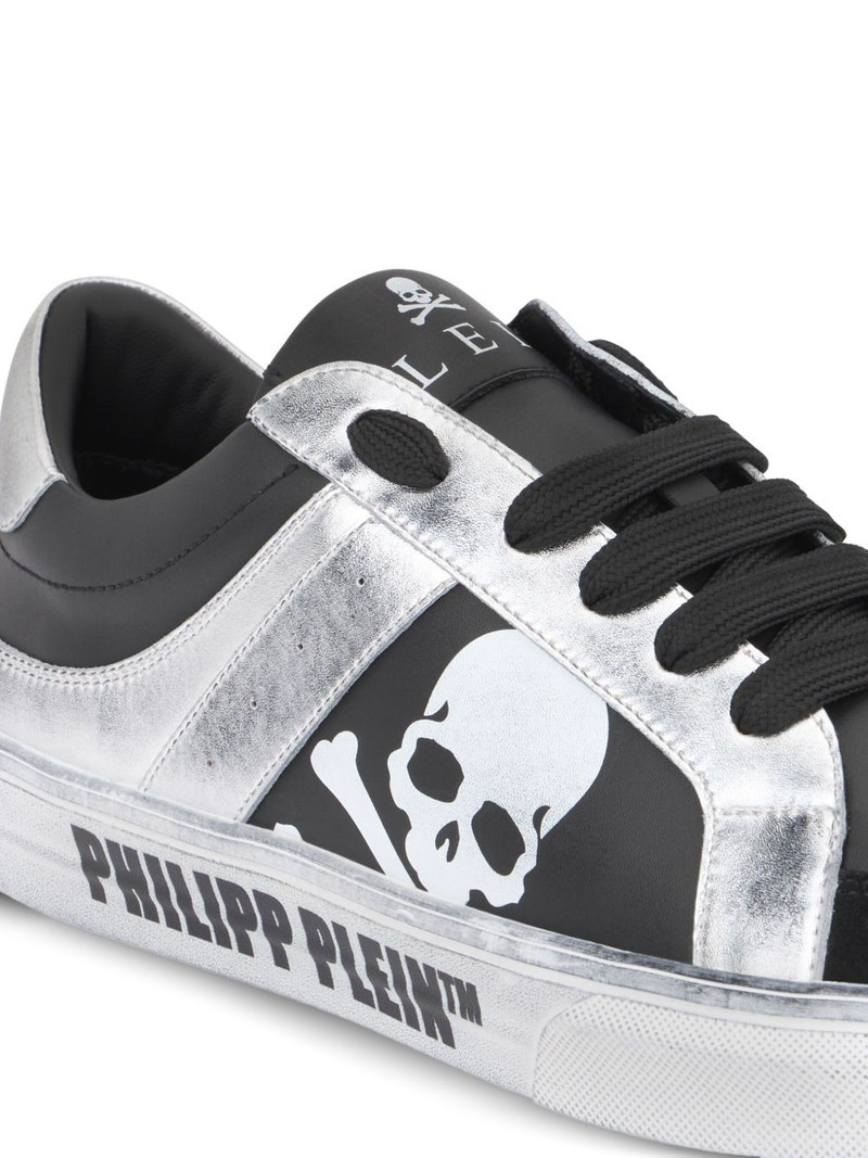 skull leather trainers 4