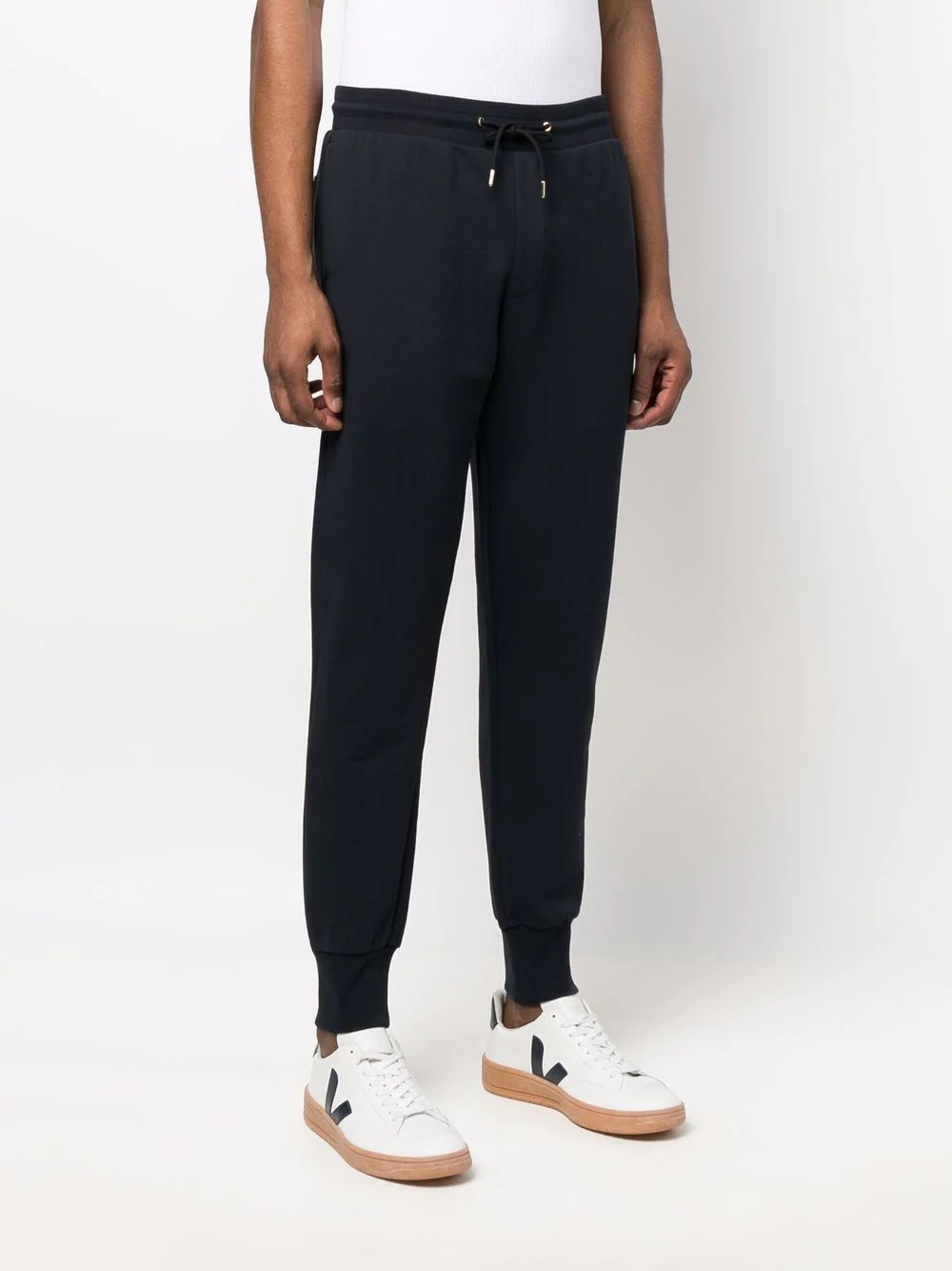 drawstring-waist organic-cotton track pants - 3