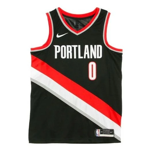 Nike NBA Basketball Jersey/Vest Jersey SW Fan Edition Blazers Lillard 0 Black CW3680-010 - 1