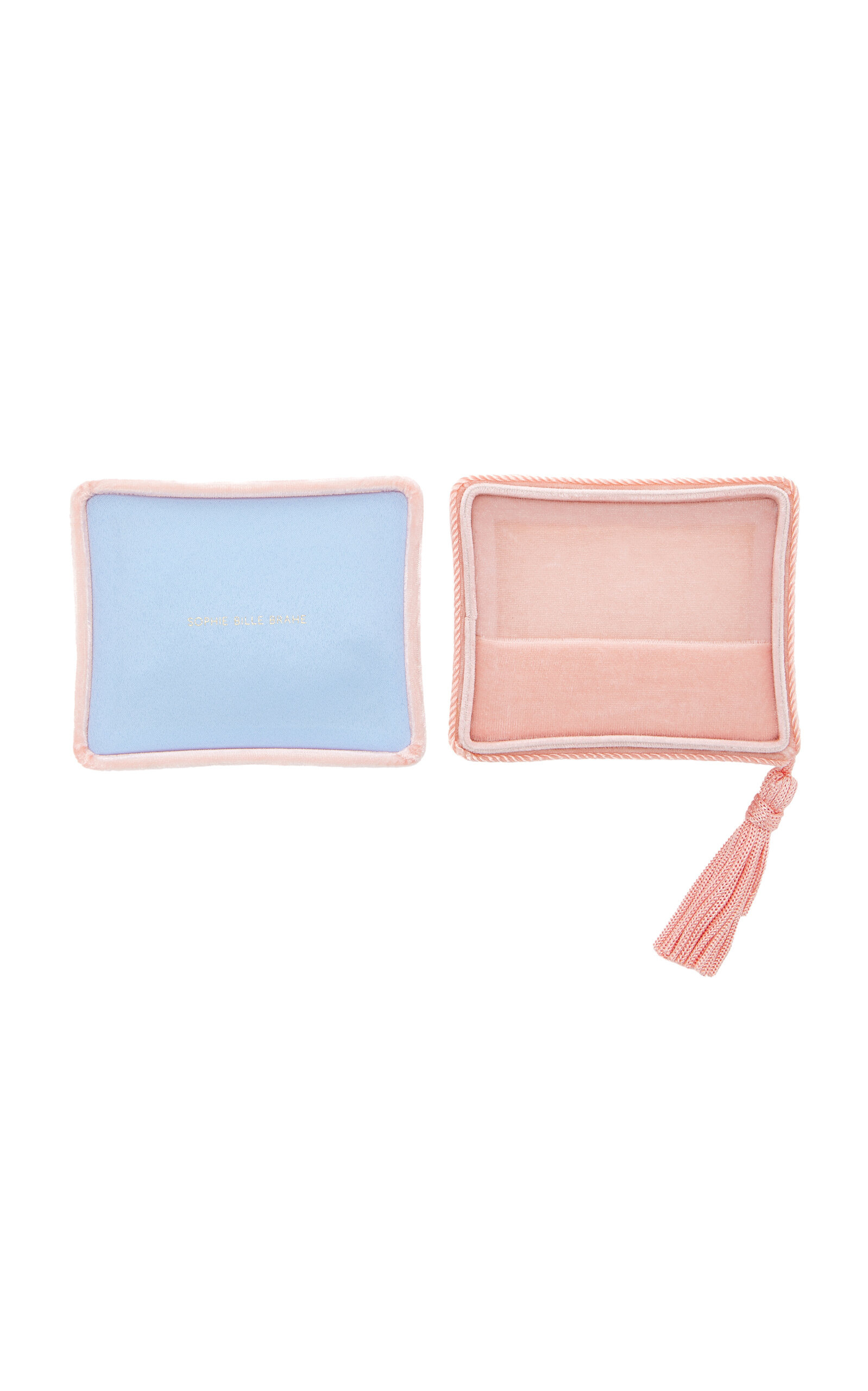 Tasseled Velvet Jewelry Case coral - 2