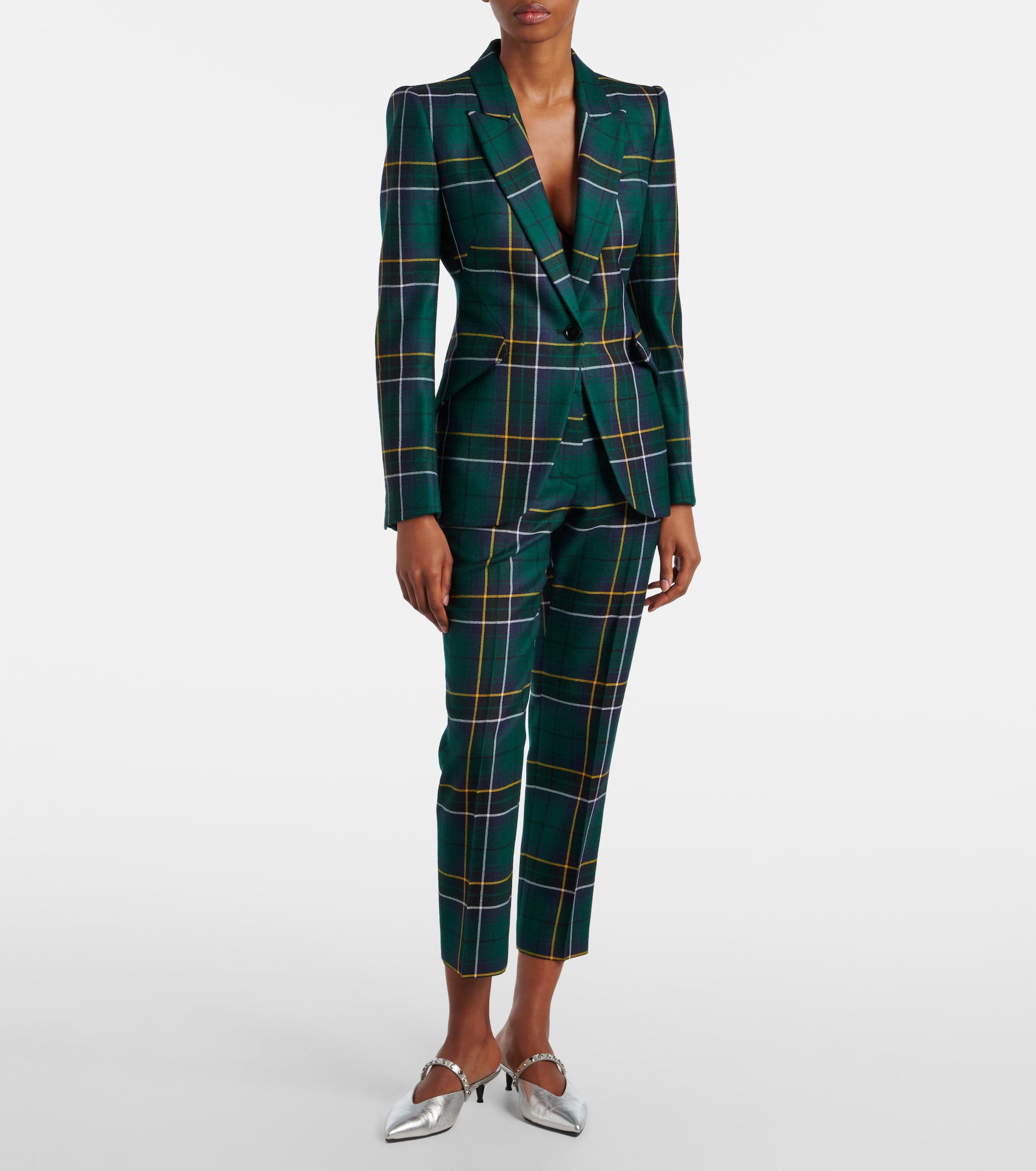 Plaid wool blazer - 2