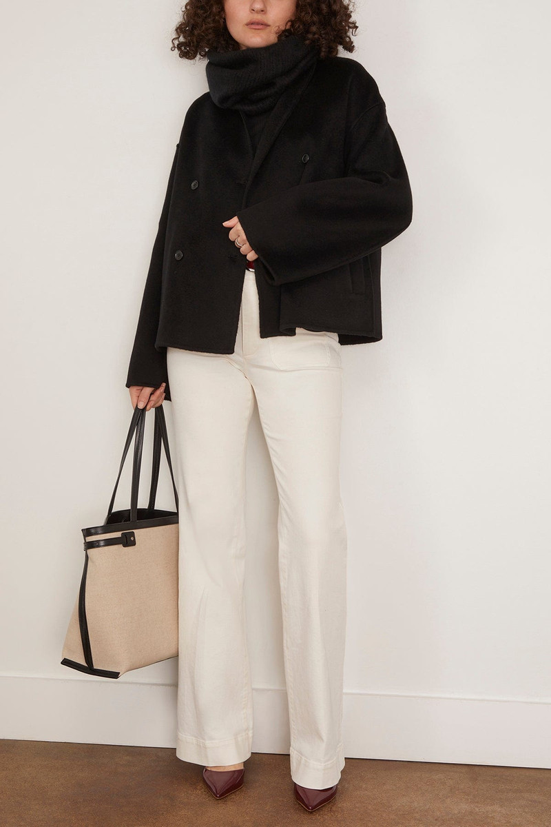 Loulou de Saison Meyer Double Breasted Jacket in Black outlook