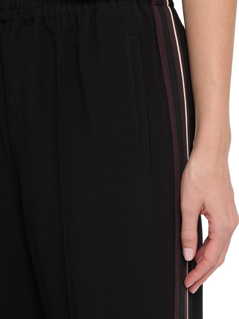 Women's Robyn Striped Wide-Leg Knit Pants - Black 5
