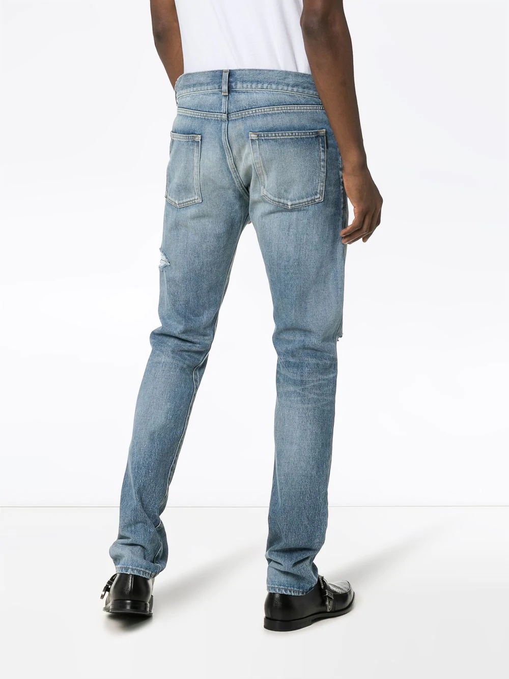 distressed slim-fit jeans - 4