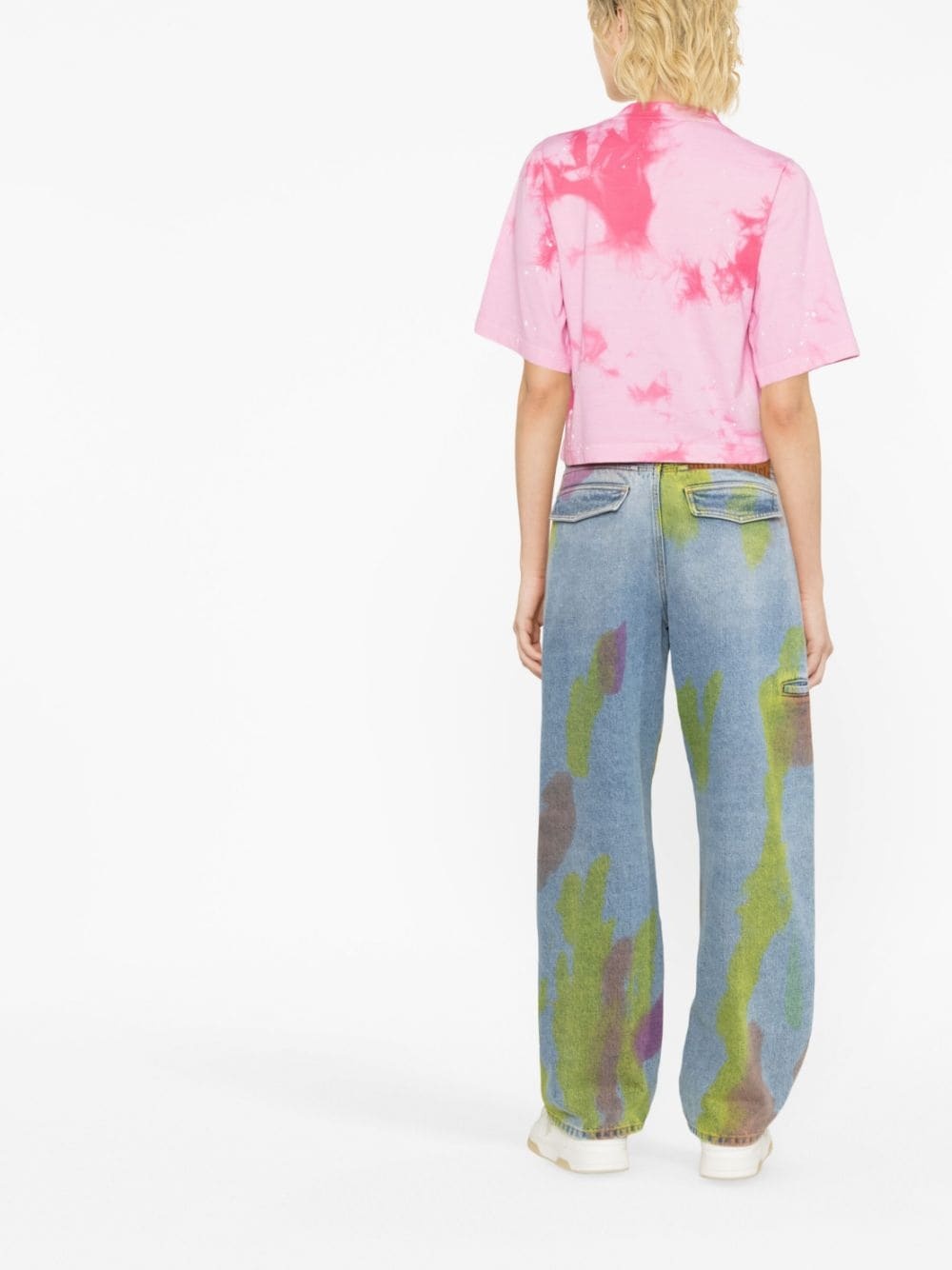 College tie-dye cropped T-shirt - 4