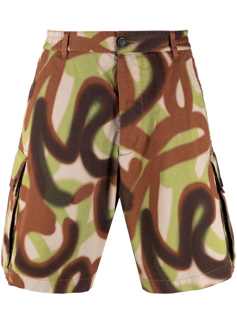 spray-paint cargo shorts - 1