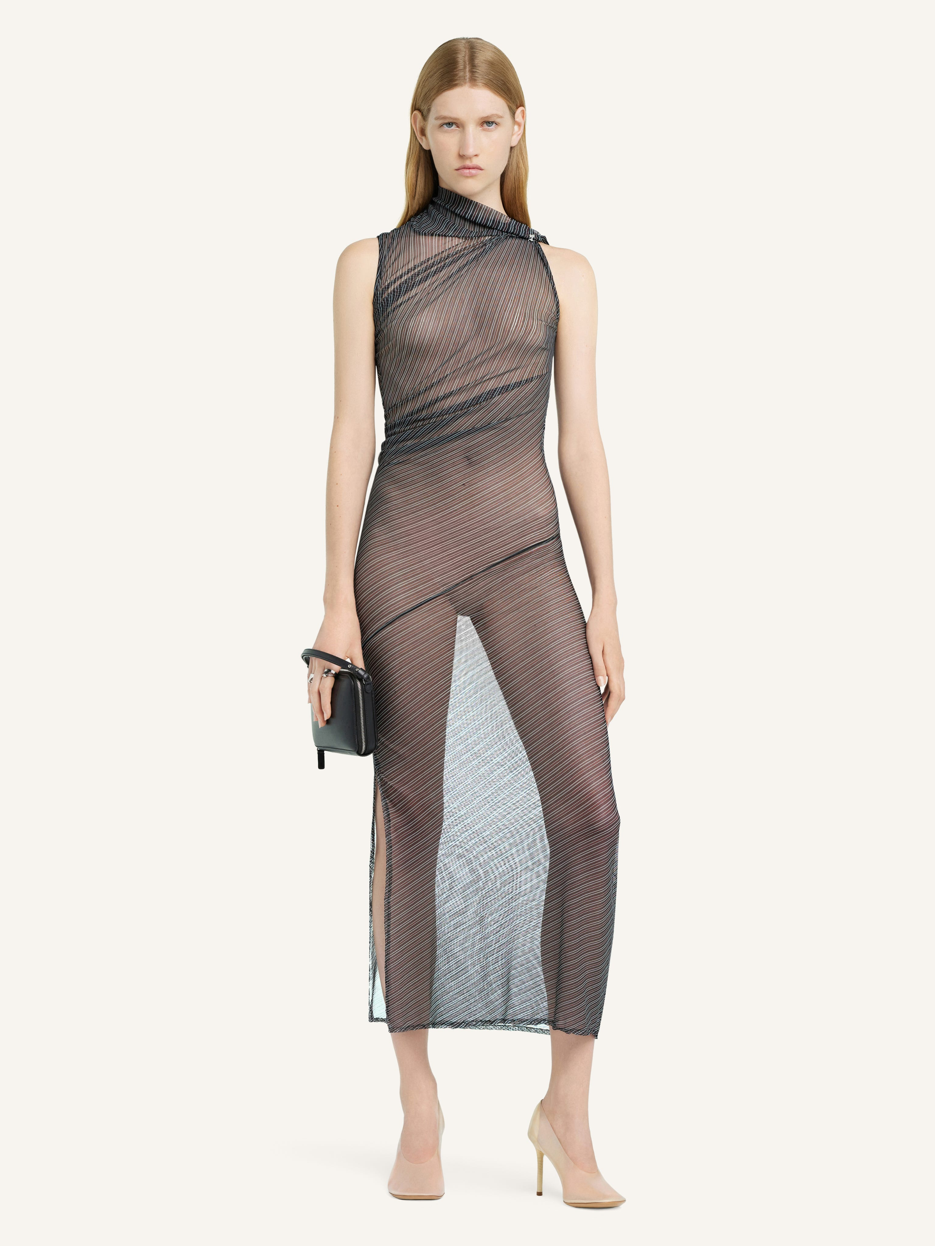 DRAPED MESH DRESS - 2