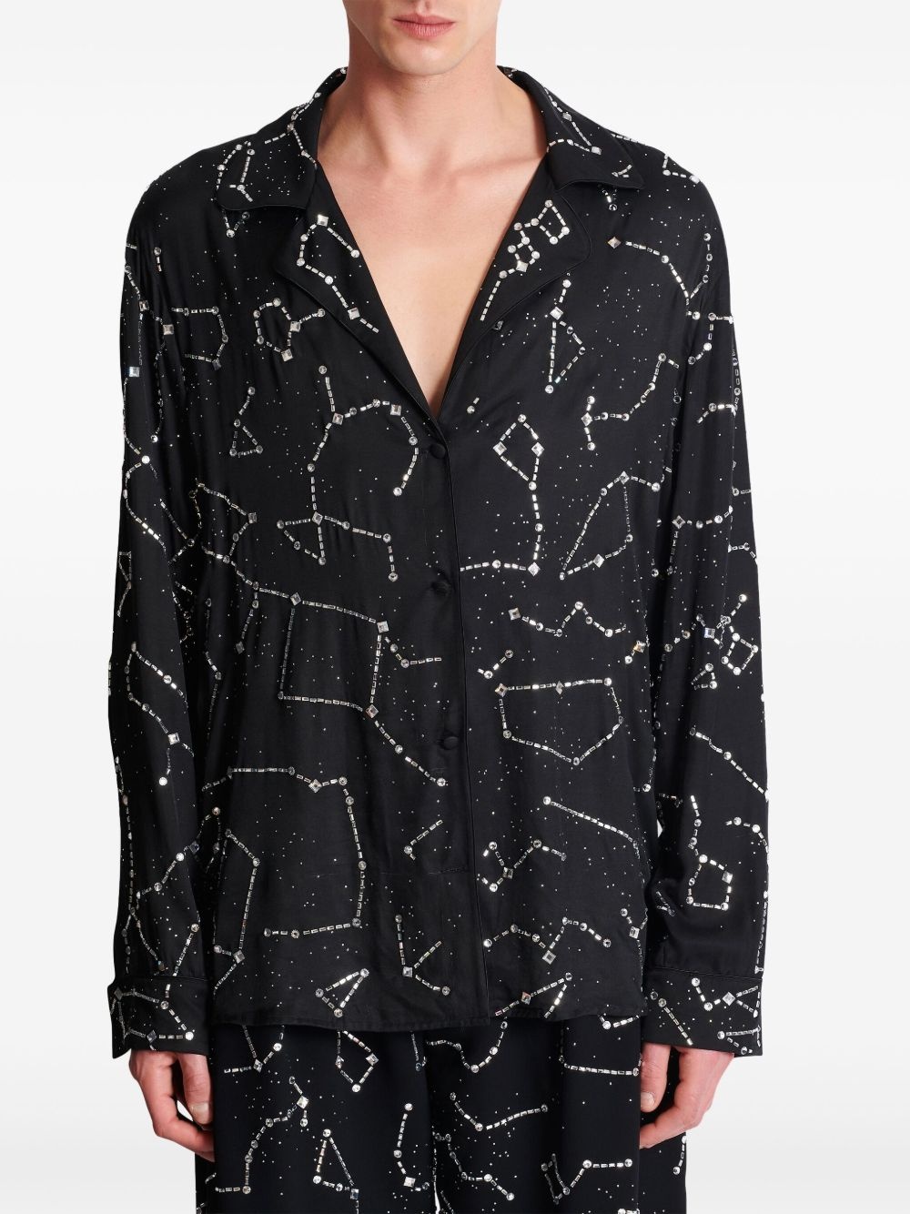 constellation embroidered shirt - 6